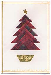 Tartan Ribbon Tree card