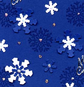 Snowflake Christmas card detail