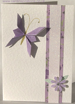 Paper butterfly card