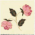 Pink flowers fabric card