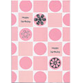 Quick pink card with stickers